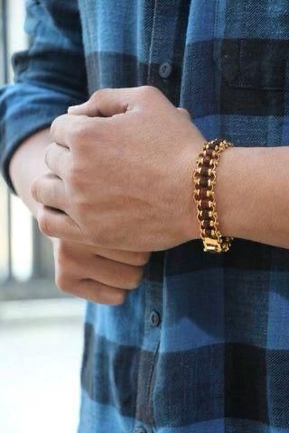 Original 5 Mukhi Modern Rudraksha Bracelet With Gold Plating.